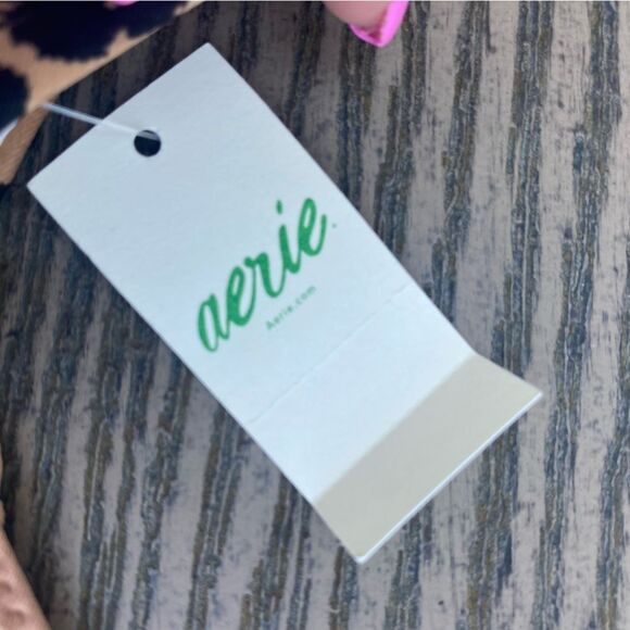 NWT aerie medium cheekier cheetah print animal print high cut swim bikini - Picture 2 of 5